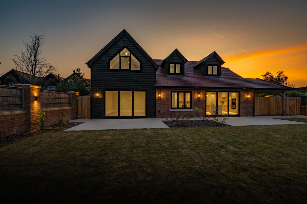 Broadleaf — Rear elevation at sunset